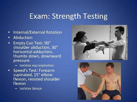 tests for shoulder labral tear|o'brien's test vs empty can.